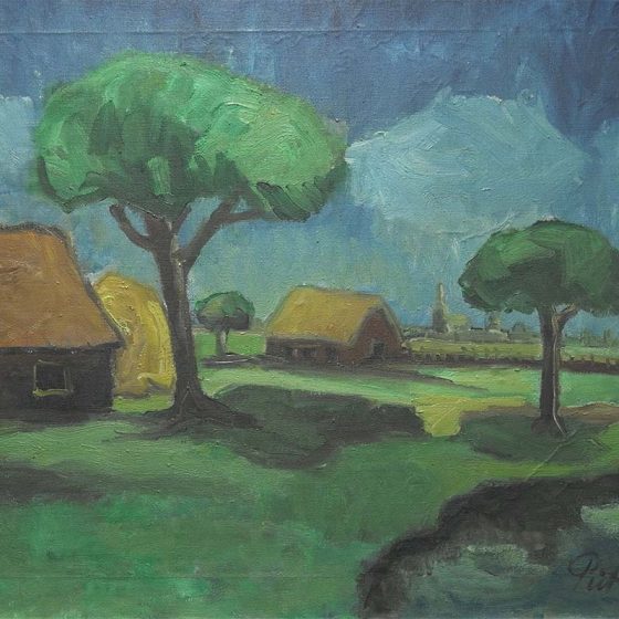 Piet van Wijngaerdt - Boerderij in landschap