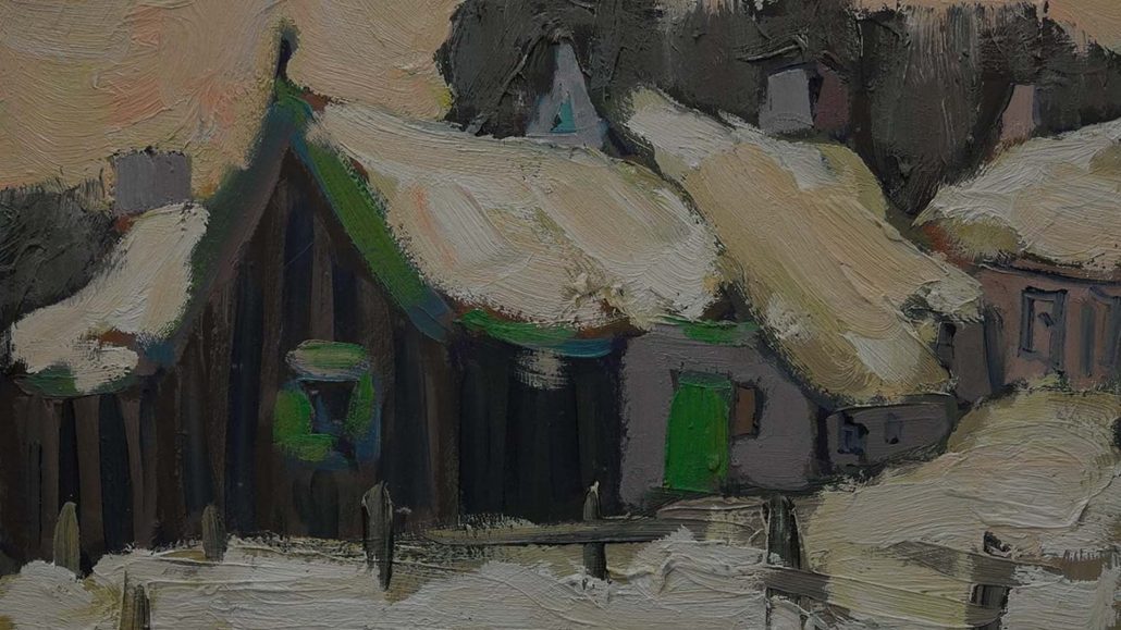 Wim van der Veer - Dorpje in de sneeuw