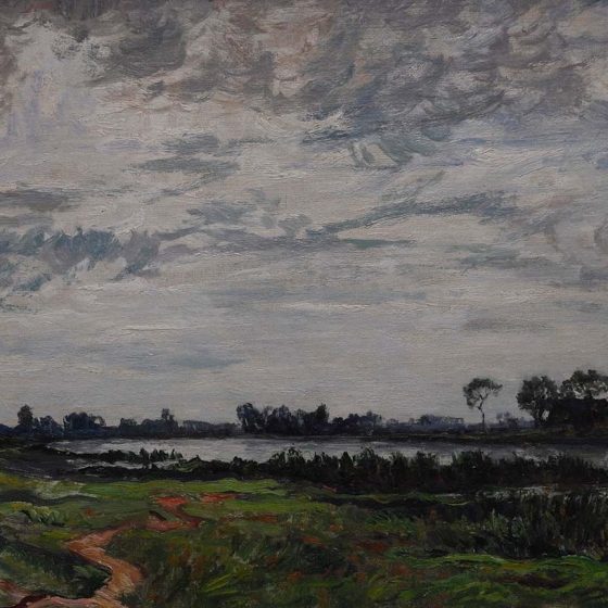 Hendrik van Bloem - Landschap met plassen en boerderij