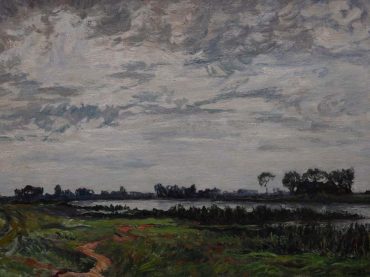 Hendrik van Bloem - Landschap met plassen en boerderij