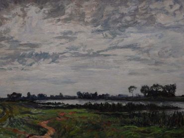 Hendrik van Bloem - Landschap met plassen en boerderij