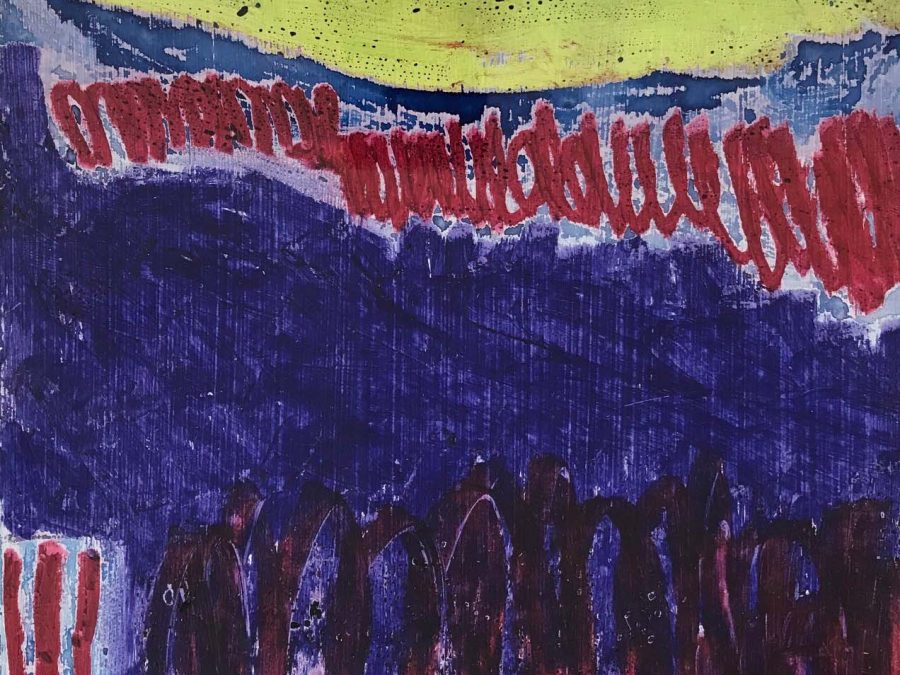 Ilse Brul - Zonder Titel (blauw/geel/magenta)