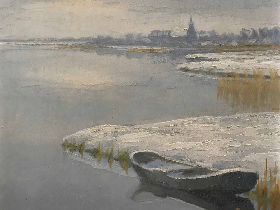 Dirk Smorenberg - Winters plassengezicht