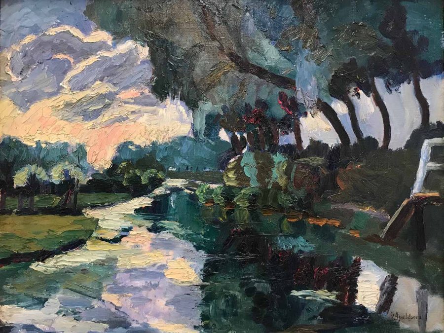 G.W. van Apeldoorn - Bomen aan de vaart