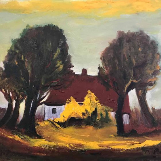 Gaby de Pauw - Landschap met hoeve